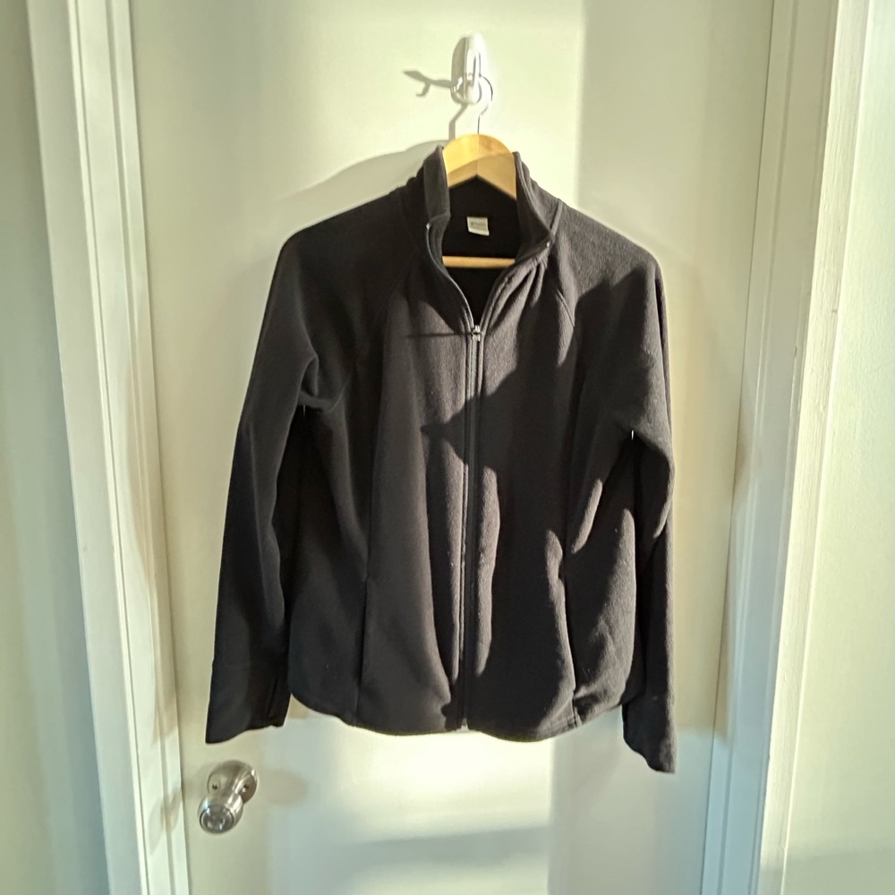 Black Lightweight Fleece Zip Up